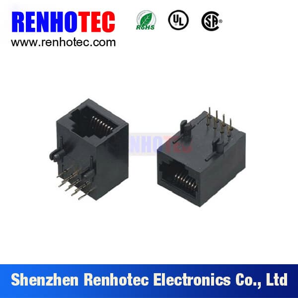 smd 8p8c 180 degree shielded rj45 connector